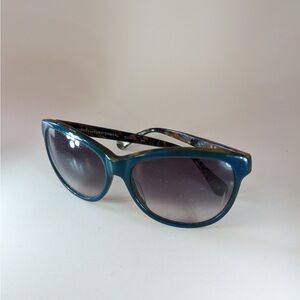Diane Von Furstenberg DVF511S Teal Gradient Cat Eye Sunglasses